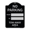 Signmission No Parking From to W/ Blank Space Heavy-Gauge Aluminum Architectural Sign, 24" x 18", BS-1824-22890 A-DES-BS-1824-22890 - alternate 1